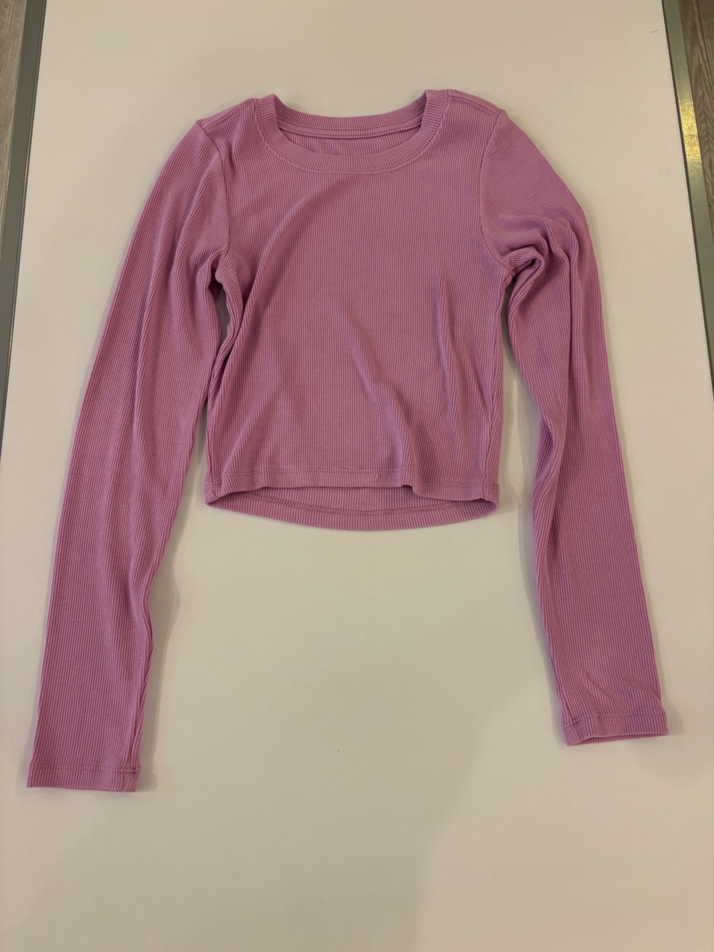 Katie J NYC Ribbed Long-Sleeve Top in light purple